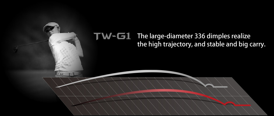 The large-diameter 336 dimples realize the high trajectory, and stable and big carry.